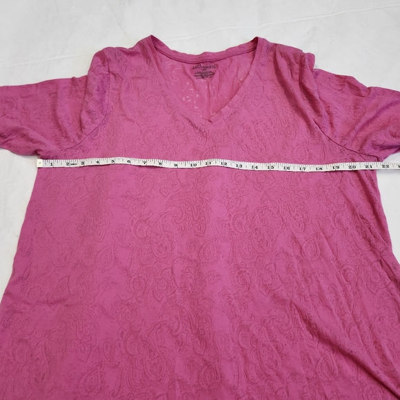 Lane Bryant 14/16 Size Women's Pink V-Neck Top - Picture 4 of 6